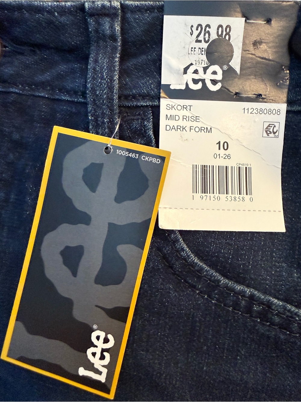 Lee Navy Denim Skort with Front Pockets - Picture 13 of 13
